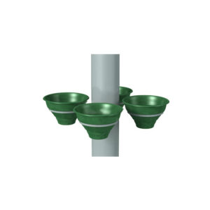 Конструкция для цветочных вазонов на столб для 4 «Колокольчиков»
